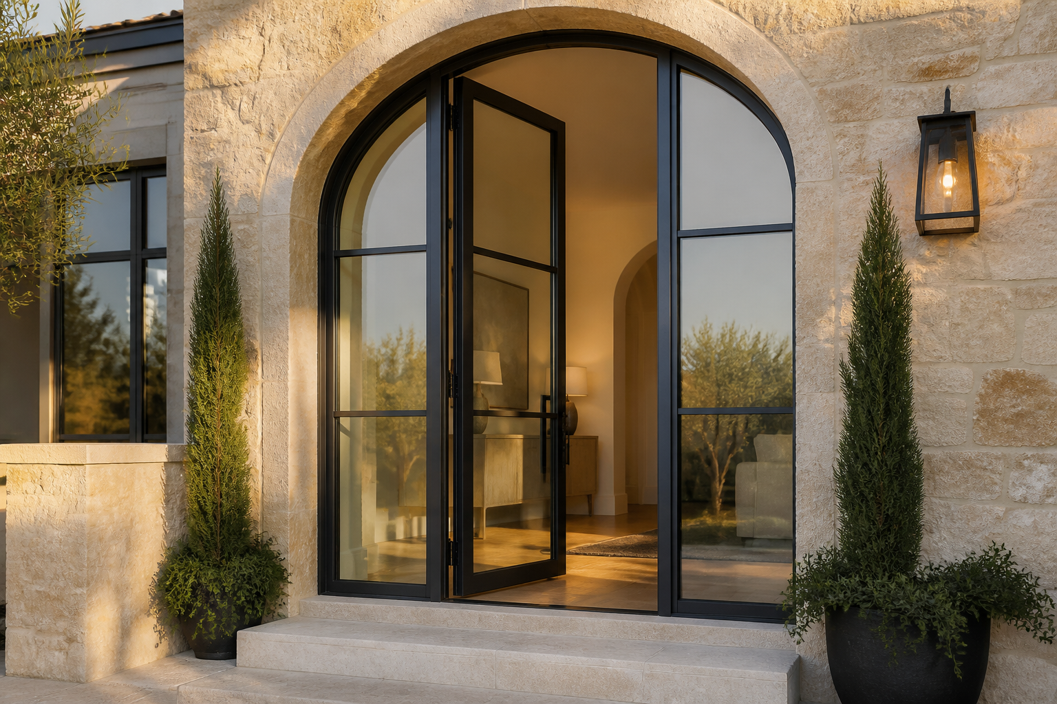 VLX 100 Arched / Custom Door in Jacksonville, FL | Meridian Windows and Doors Jacksonville - detail 3